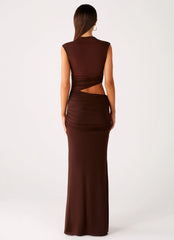 Briony Maxi Dress - Cool Chocolate