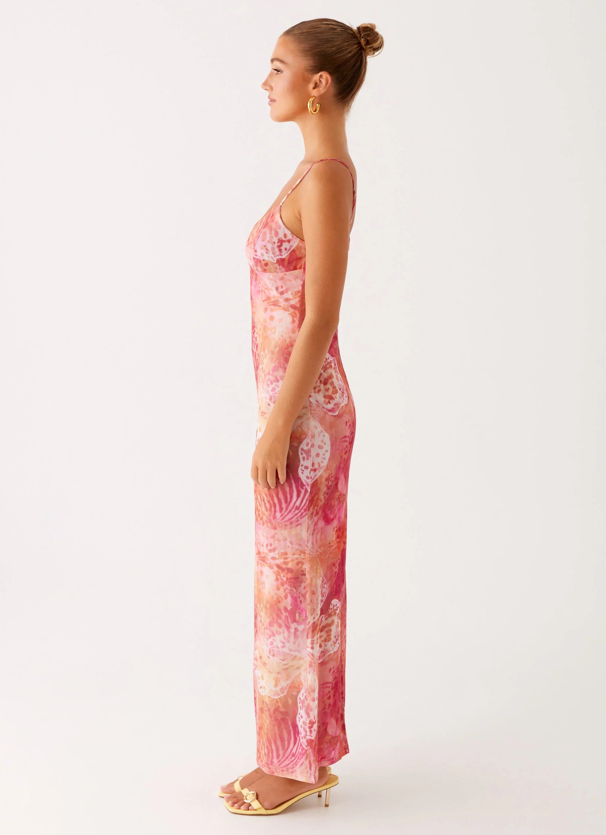 Kasey Midi Dress - Flamingo Fling