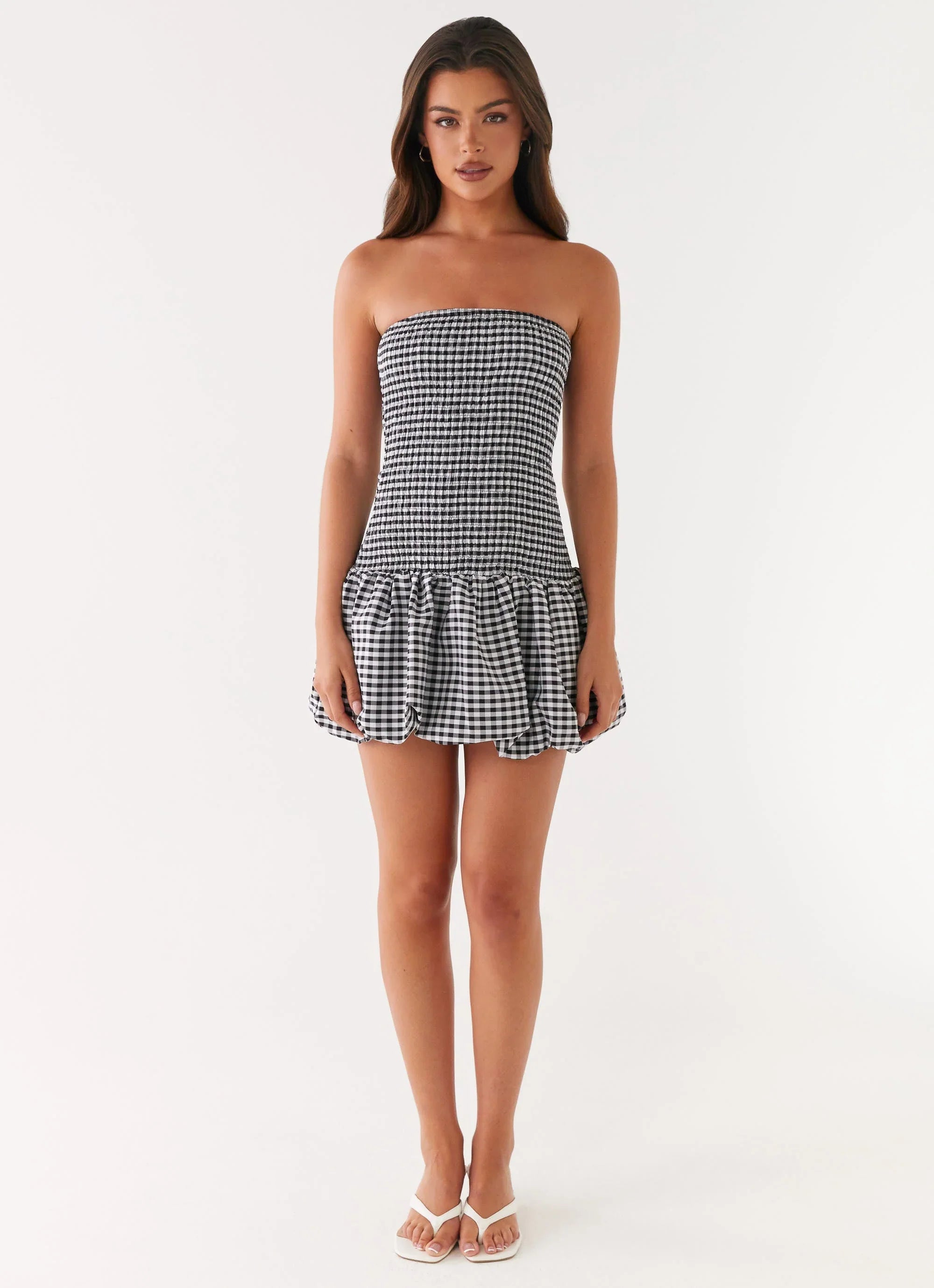 Martell Mini Dress - Black Gingham