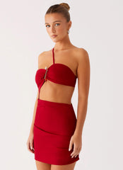 Gossip Mini Dress - Red