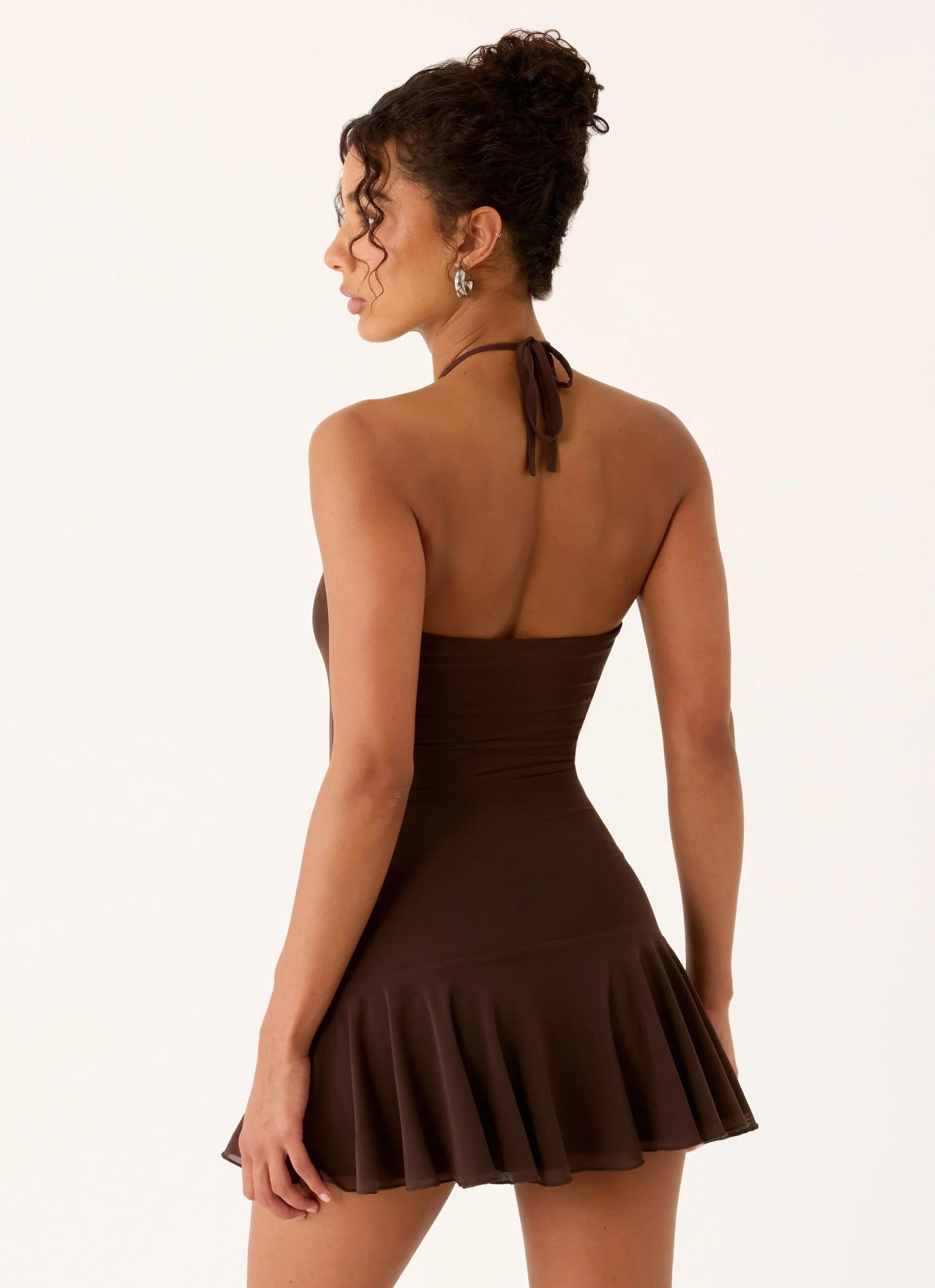 Elektra Mini Dress - Chocolate
